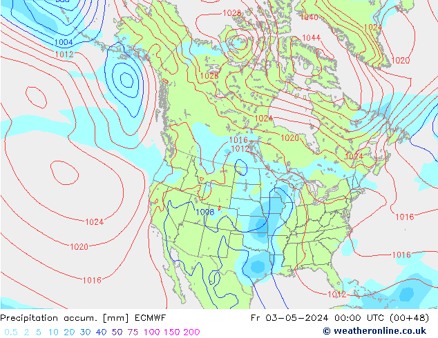 Précipitation accum. ECMWF ven 03.05.2024 00 UTC