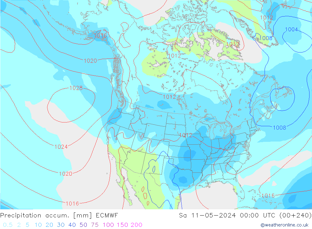 Precipitation accum. ECMWF So 11.05.2024 00 UTC