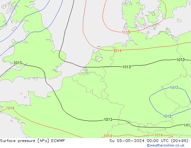 приземное давление ECMWF Вс 05.05.2024 00 UTC