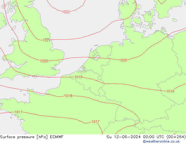 приземное давление ECMWF Вс 12.05.2024 00 UTC