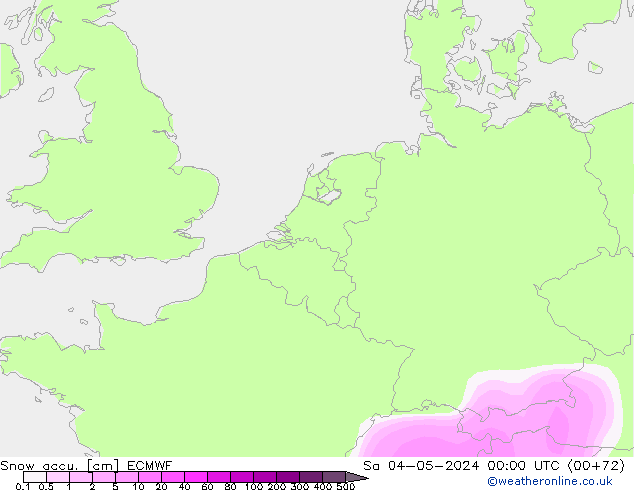 Schneemenge ECMWF Sa 04.05.2024 00 UTC
