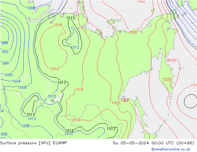 pression de l'air ECMWF dim 05.05.2024 00 UTC