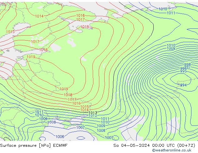 ciśnienie ECMWF so. 04.05.2024 00 UTC