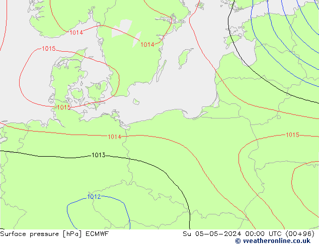 Yer basıncı ECMWF Paz 05.05.2024 00 UTC