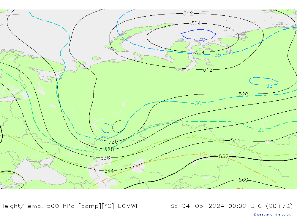 Height/Temp. 500 hPa ECMWF  04.05.2024 00 UTC