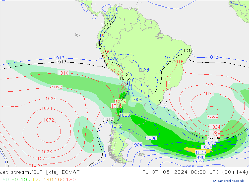 Courant-jet ECMWF mar 07.05.2024 00 UTC