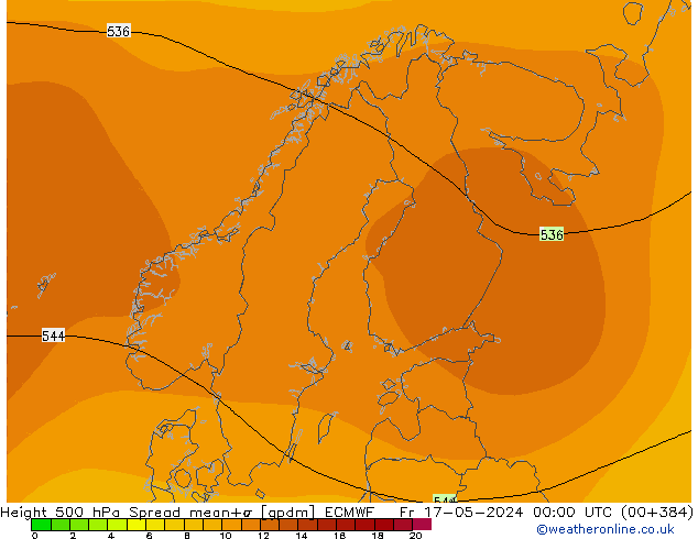 Height 500 hPa Spread ECMWF Fr 17.05.2024 00 UTC