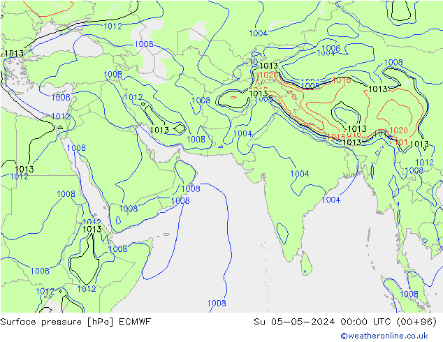 приземное давление ECMWF Вс 05.05.2024 00 UTC
