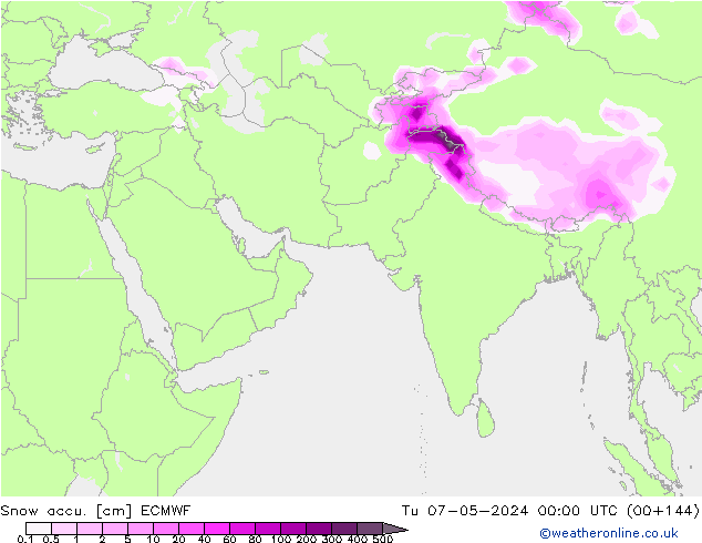 Schneemenge ECMWF Di 07.05.2024 00 UTC