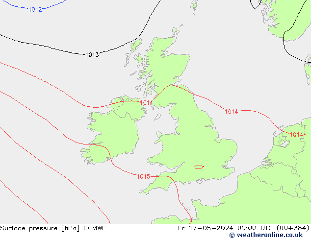 Bodendruck ECMWF Fr 17.05.2024 00 UTC