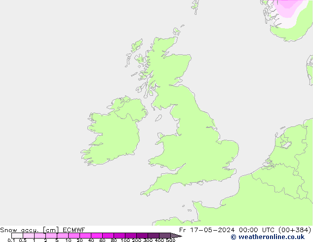 Snow accu. ECMWF Sex 17.05.2024 00 UTC