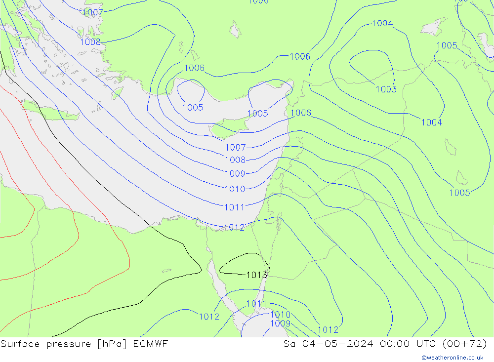 приземное давление ECMWF сб 04.05.2024 00 UTC