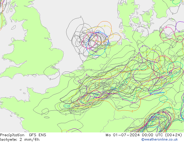 降水 GFS ENS 星期一 01.07.2024 00 UTC