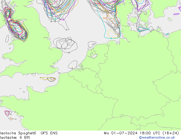 Isotachen Spaghetti GFS ENS ma 01.07.2024 18 UTC