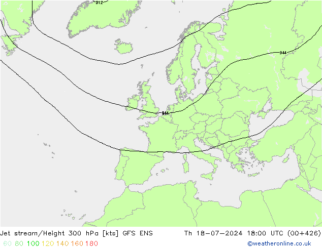 高速氣流 GFS ENS 星期四 18.07.2024 18 UTC