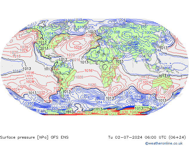 地面气压 GFS ENS 星期二 02.07.2024 06 UTC