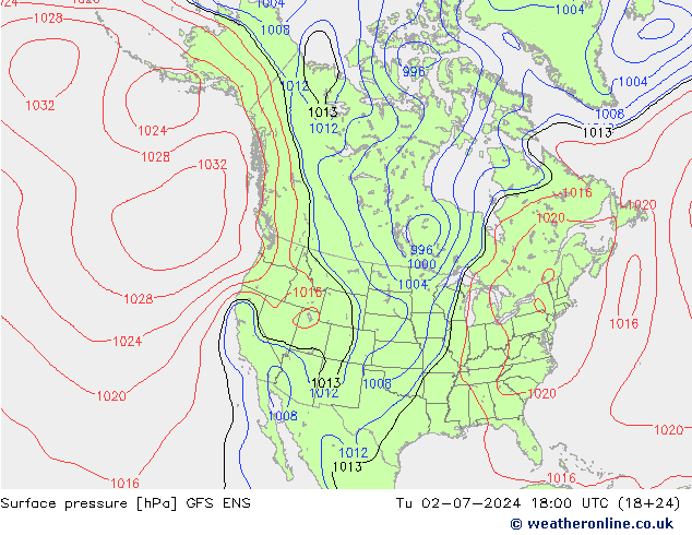 地面气压 GFS ENS 星期二 02.07.2024 18 UTC