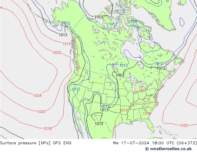地面气压 GFS ENS 星期三 17.07.2024 18 UTC