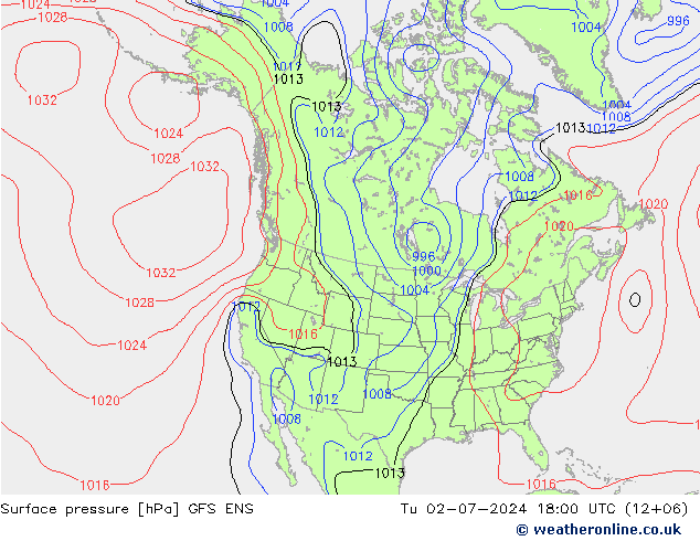 地面气压 GFS ENS 星期二 02.07.2024 18 UTC