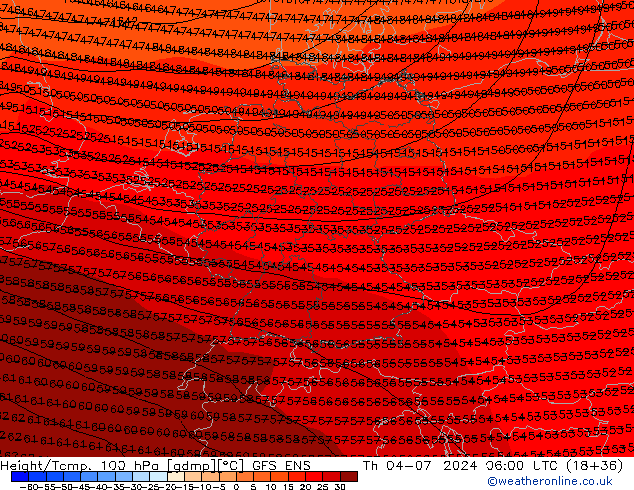 Hoogte/Temp. 100 hPa GFS ENS do 04.07.2024 06 UTC