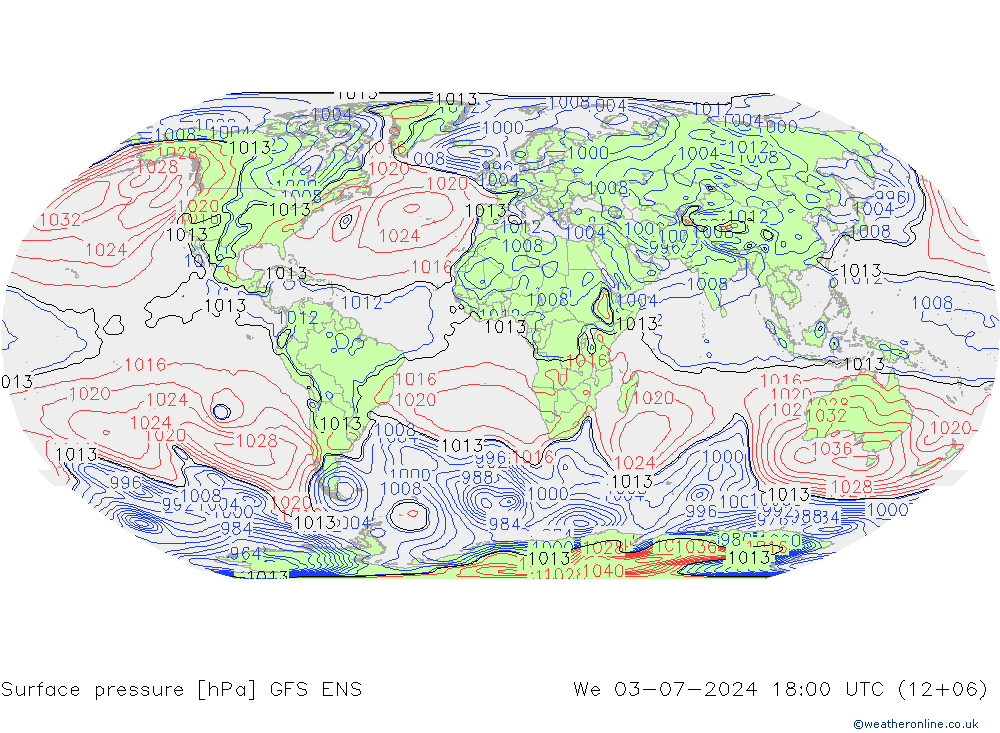 Luchtdruk (Grond) GFS ENS wo 03.07.2024 18 UTC