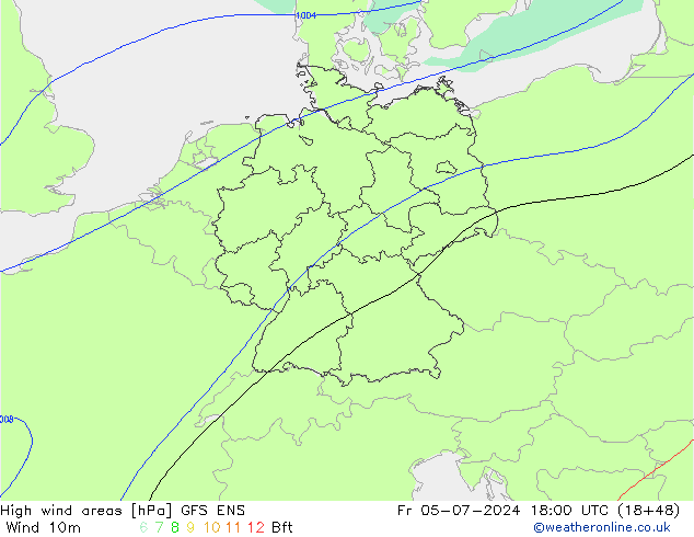 Windvelden GFS ENS vr 05.07.2024 18 UTC