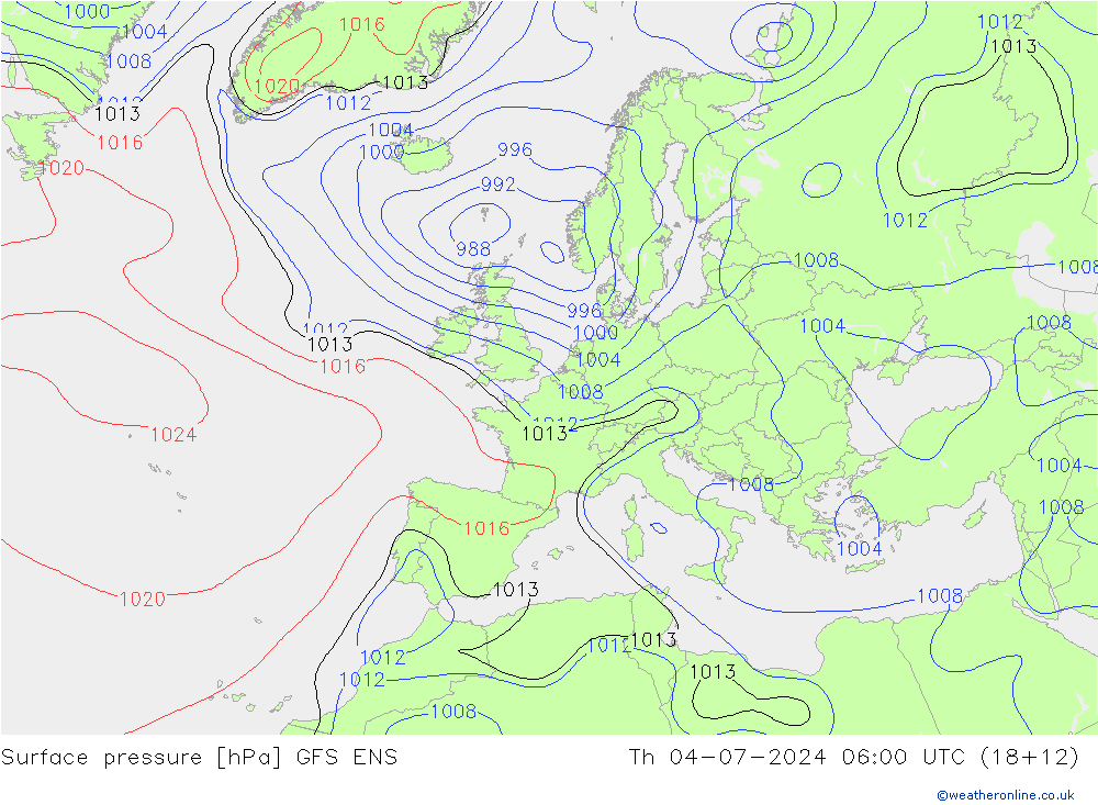 Luchtdruk (Grond) GFS ENS do 04.07.2024 06 UTC