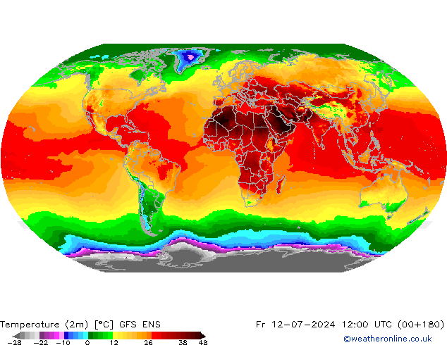 温度图 GFS ENS 星期五 12.07.2024 12 UTC