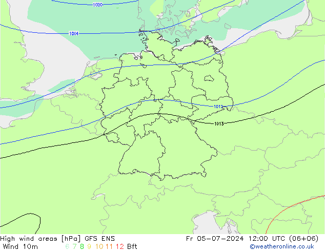 Windvelden GFS ENS vr 05.07.2024 12 UTC