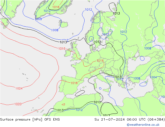 地面气压 GFS ENS 星期日 21.07.2024 06 UTC