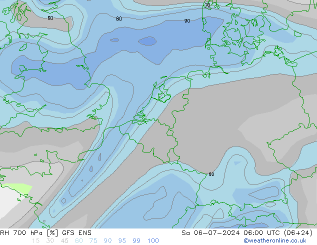 RV 700 hPa GFS ENS za 06.07.2024 06 UTC