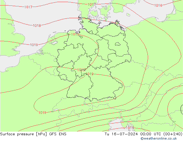 地面气压 GFS ENS 星期二 16.07.2024 00 UTC