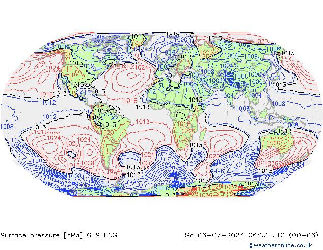地面气压 GFS ENS 星期六 06.07.2024 06 UTC