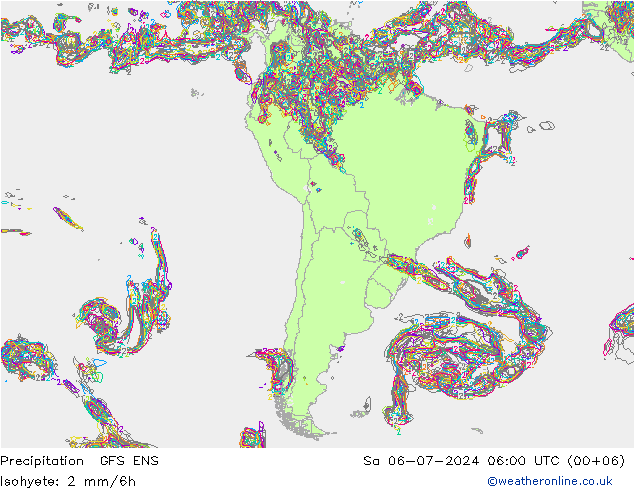 降水 GFS ENS 星期六 06.07.2024 06 UTC