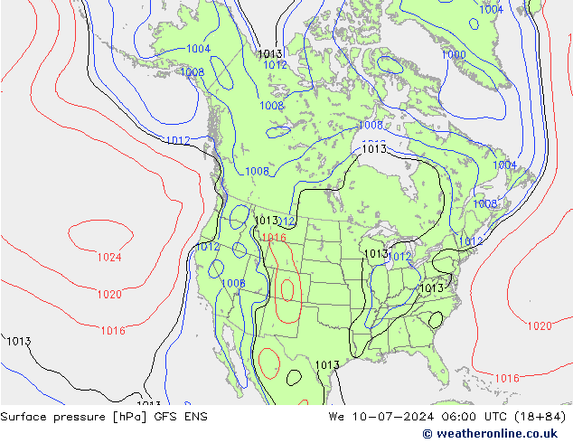 地面气压 GFS ENS 星期三 10.07.2024 06 UTC