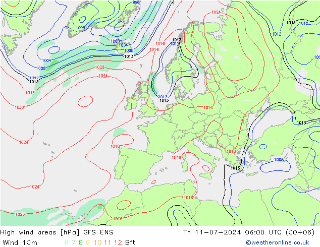 Windvelden GFS ENS do 11.07.2024 06 UTC