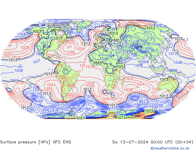 Luchtdruk (Grond) GFS ENS za 13.07.2024 00 UTC