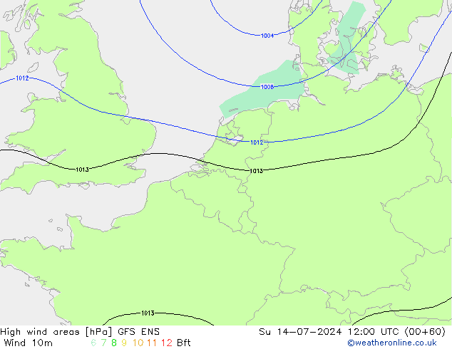 Windvelden GFS ENS zo 14.07.2024 12 UTC