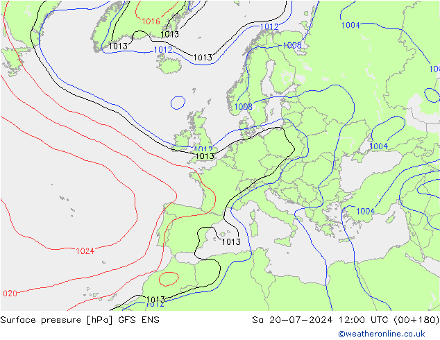 Luchtdruk (Grond) GFS ENS za 20.07.2024 12 UTC