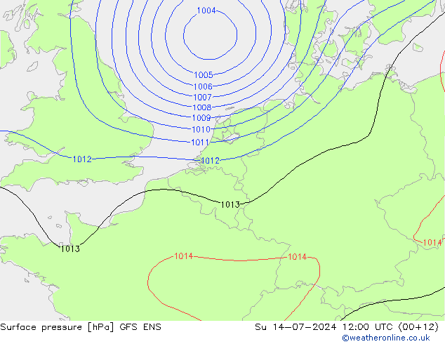 地面气压 GFS ENS 星期日 14.07.2024 12 UTC