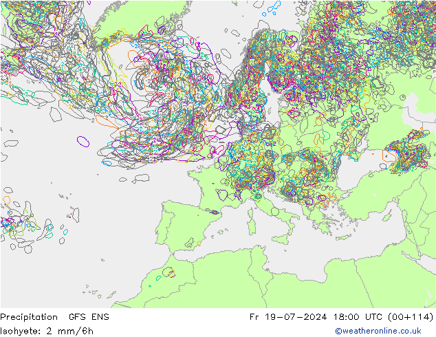 降水 GFS ENS 星期五 19.07.2024 18 UTC