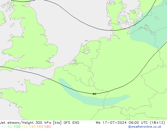 高速氣流 GFS ENS 星期三 17.07.2024 06 UTC