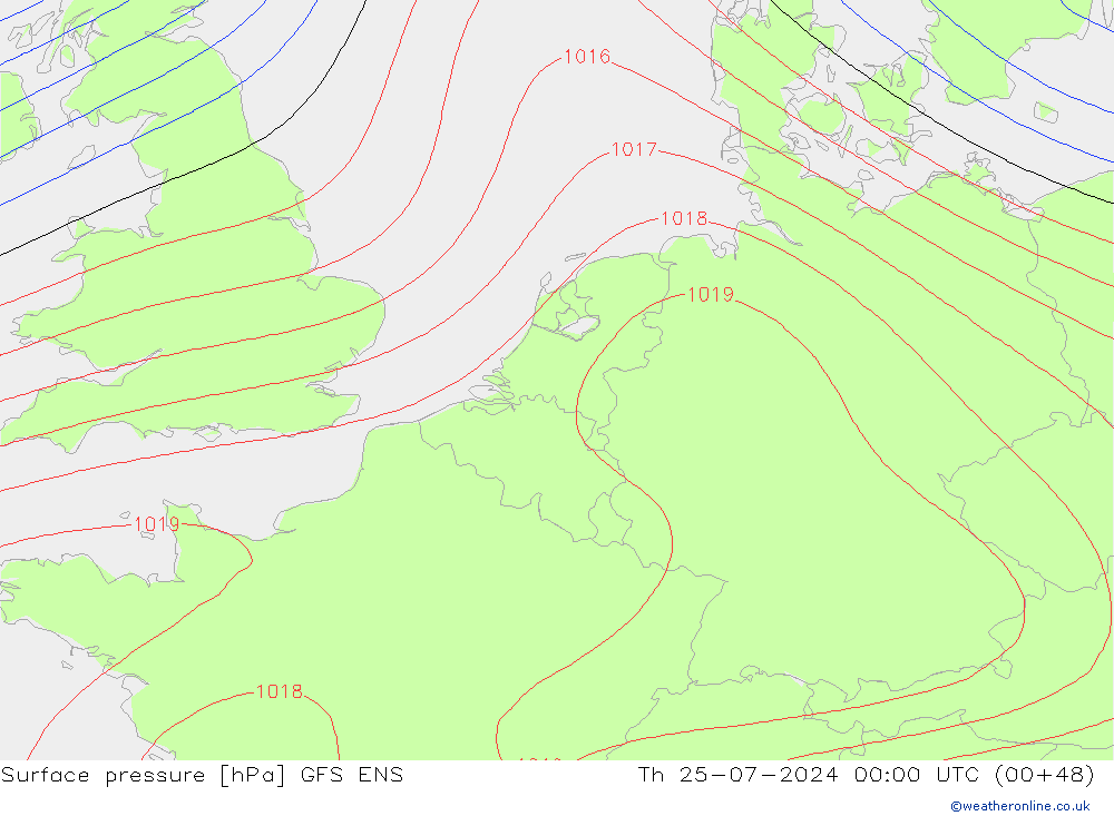 Luchtdruk (Grond) GFS ENS do 25.07.2024 00 UTC