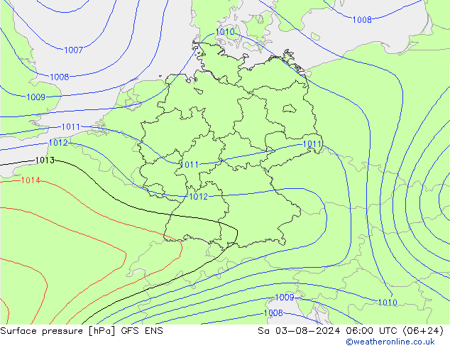 Luchtdruk (Grond) GFS ENS za 03.08.2024 06 UTC