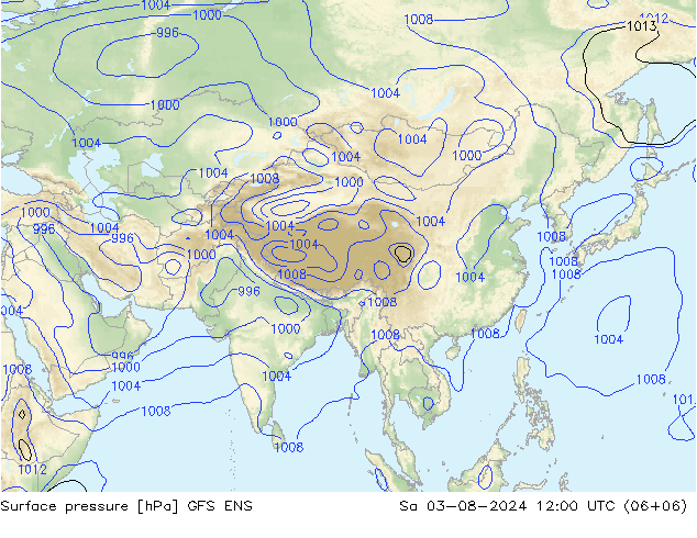 Luchtdruk (Grond) GFS ENS za 03.08.2024 12 UTC