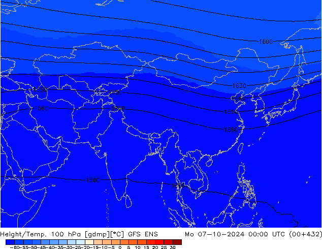 Height/Temp. 100 hPa GFS ENS Mo 07.10.2024 00 UTC