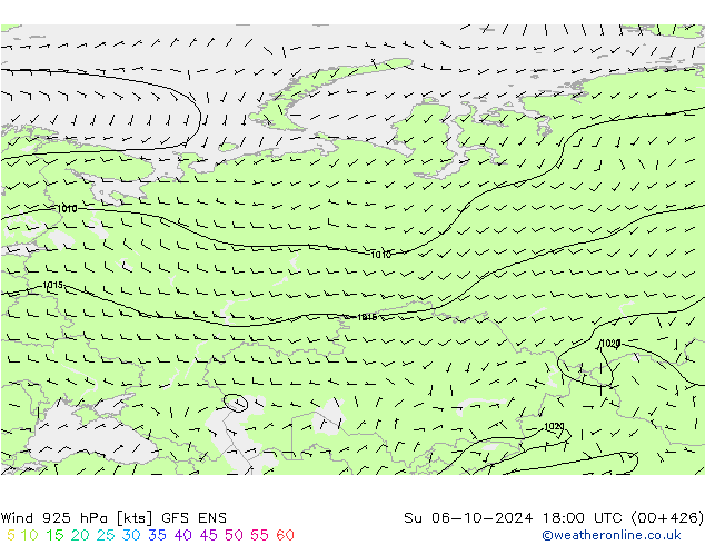  925 hPa GFS ENS  06.10.2024 18 UTC