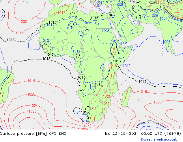 Yer basıncı GFS ENS Pzt 23.09.2024 00 UTC