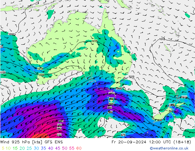 Wind 925 hPa GFS ENS Fr 20.09.2024 12 UTC