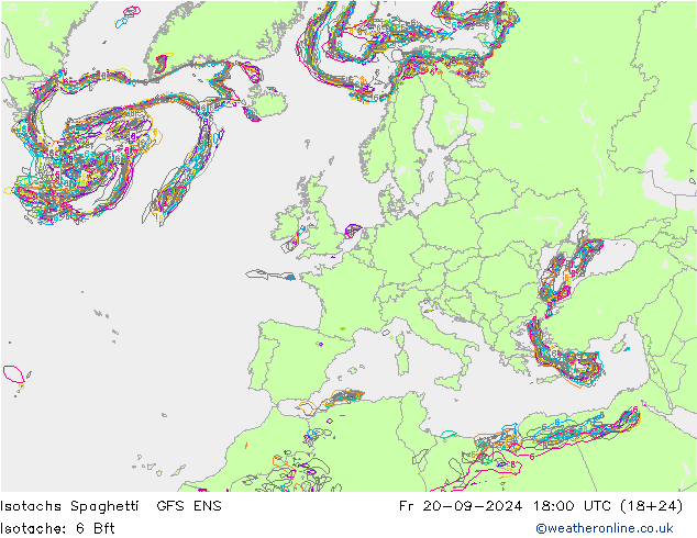 Isotachs Spaghetti GFS ENS Fr 20.09.2024 18 UTC